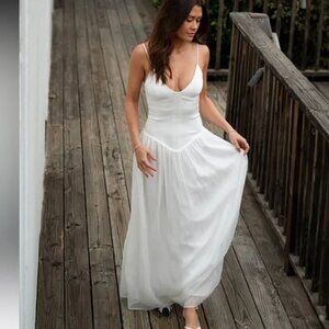 Gianni Bini Drop Waist White Dress